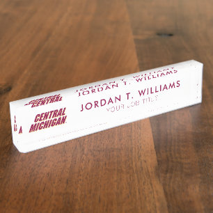 Central Michigan Wordmark Desk Name Plate