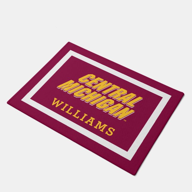 Central Michigan Wordmark Doormat (Angled)