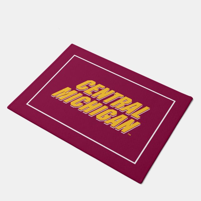 Central Michigan Wordmark Doormat (Angled)