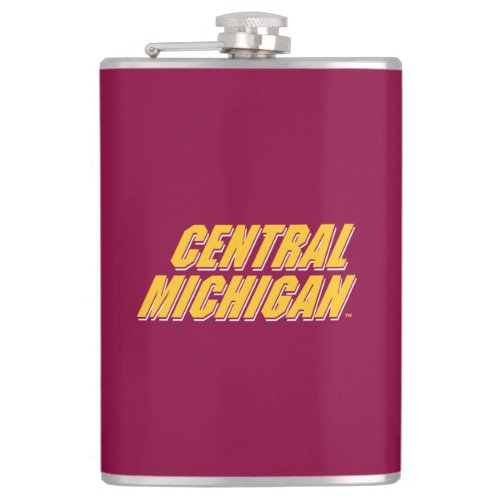 Central Michigan Wordmark Flask