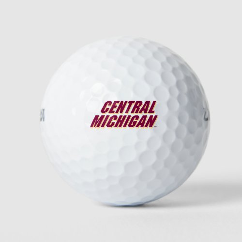 Central Michigan Wordmark Golf Balls