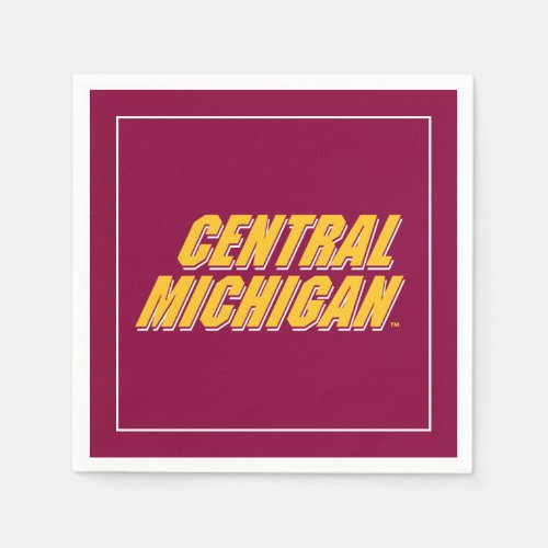 Central Michigan Wordmark Napkins