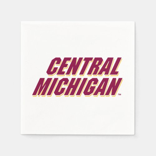 Central Michigan Wordmark Napkins