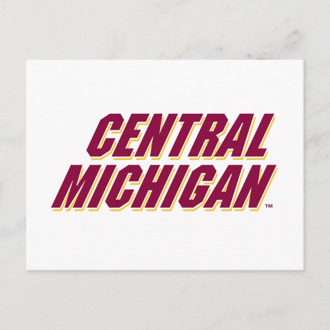 Central Michigan Wordmark Postcard (Front)