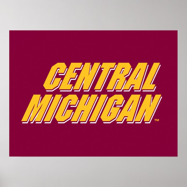 Central Michigan Wordmark Poster (Front)