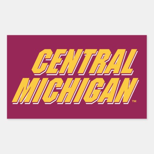 Central Michigan Wordmark Rectangular Sticker