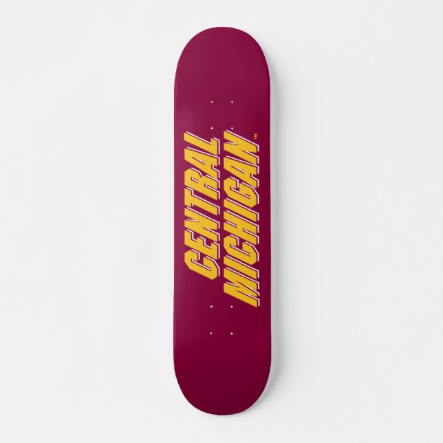 Central Michigan Wordmark Skateboard (Front)