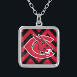 Central Missouri Chevron Silver Plated Necklace<br><div class="desc">Check out these University of Central Missouri designs! Show off your University of Central Missouri Pride with these new University products. These make the perfect gifts for the University of Central Missouri student, alumni, family, friend or fan in your life. All of these Zazzle products are customizable with your name,...</div>