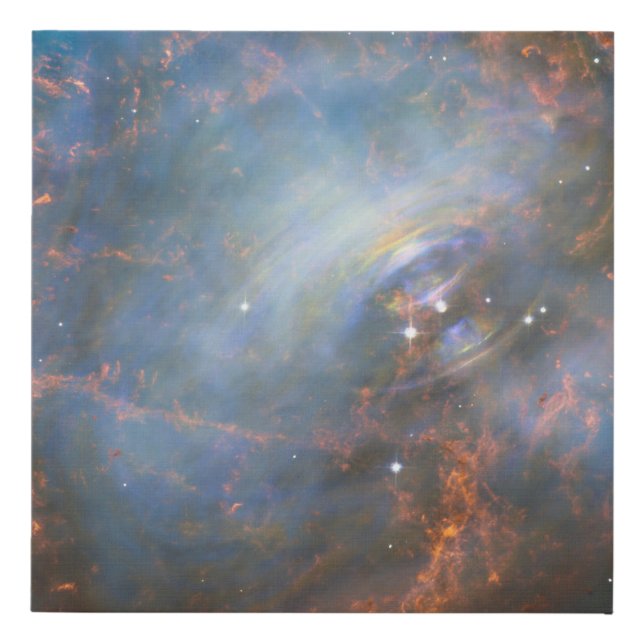 Central Neutron Star In The Crab Nebula. Faux Canvas Print (Front)