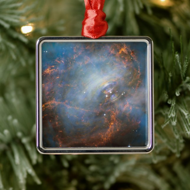 Central Neutron Star In The Crab Nebula. Metal Ornament (Tree)
