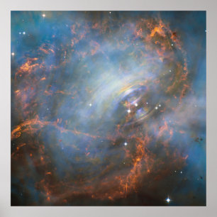 Central Neutron Star In The Crab Nebula. Poster