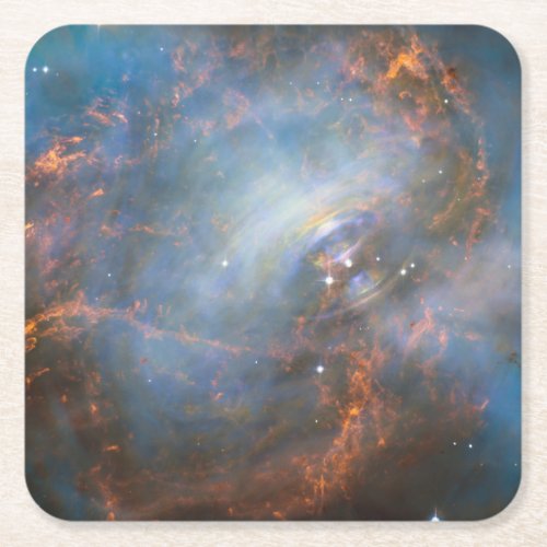 Central Neutron Star In The Crab Nebula Square Paper Coaster