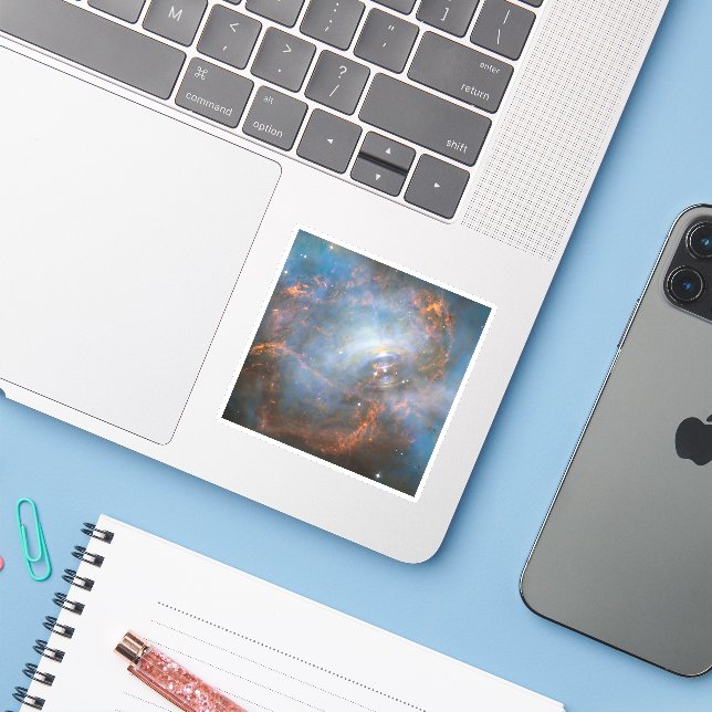 Central Neutron Star In The Crab Nebula. Sticker (Laptop w/ iPhone)