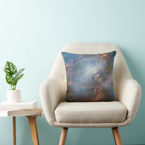 Central Neutron Star In The Crab Nebula Throw Pillow