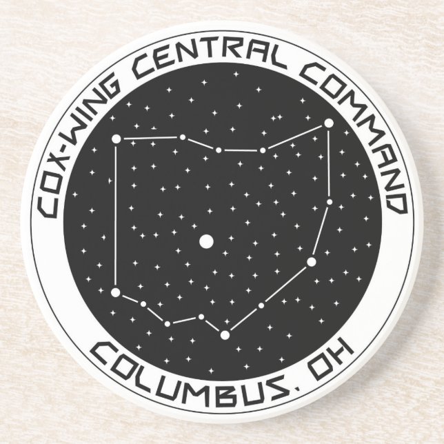 Central Ohio X-Wing Central Command Drink Coaster (Front)