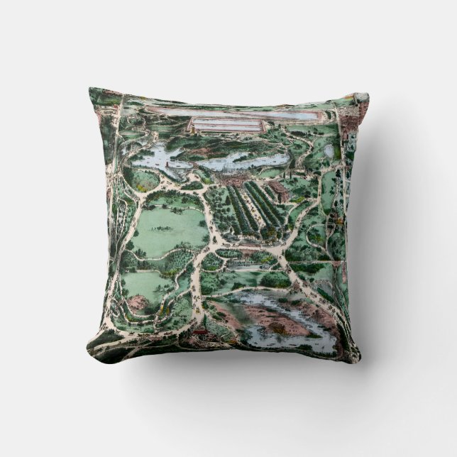 CENTRAL PARK, 1860 THROW PILLOW (Front)