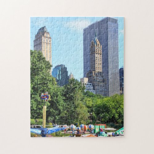 Central Park Amusement Park Skyscraper backdrop Jigsaw Puzzle