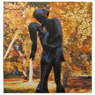 Central Park Autumn: Romeo & Juliet Statue 02 Cloth Napkin