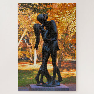 Central Park Autumn: Romeo & Juliet Statue 02 Jigsaw Puzzle