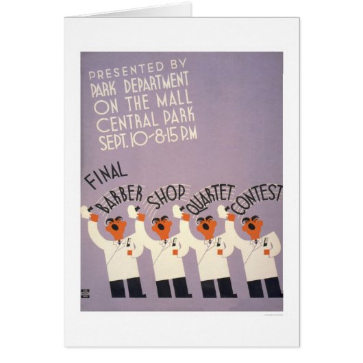 Central Park Barber Shop 1937 WPA (Front)