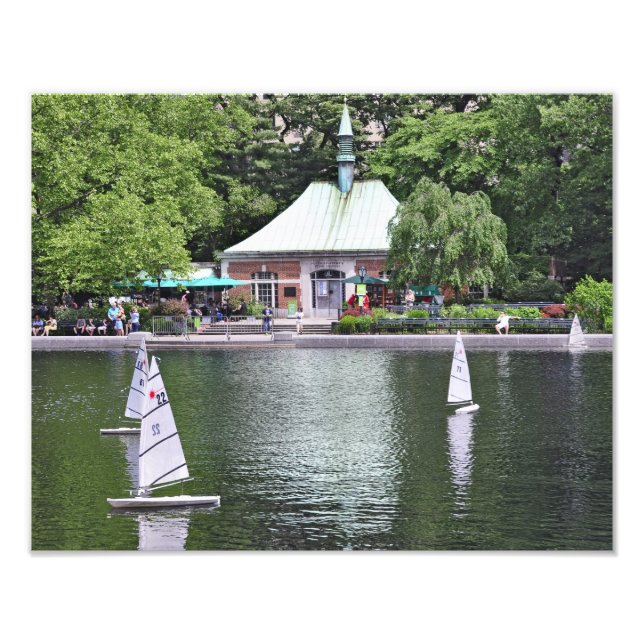 Central Park Boat Pond Photo Print (Front)