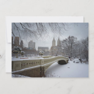 Central Park Bow Bridge - New York Winter Wedding Invitation
