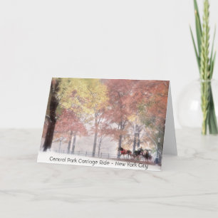Central Park Carriage Ride - New York Holiday Card