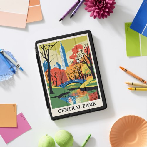 Central Park colorful illustration iPad Air Cover