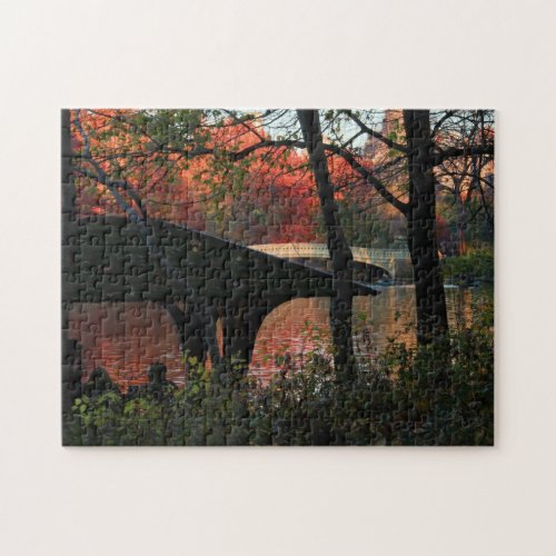 Central Park Conversation Across From Bow Bridge Jigsaw Puzzle