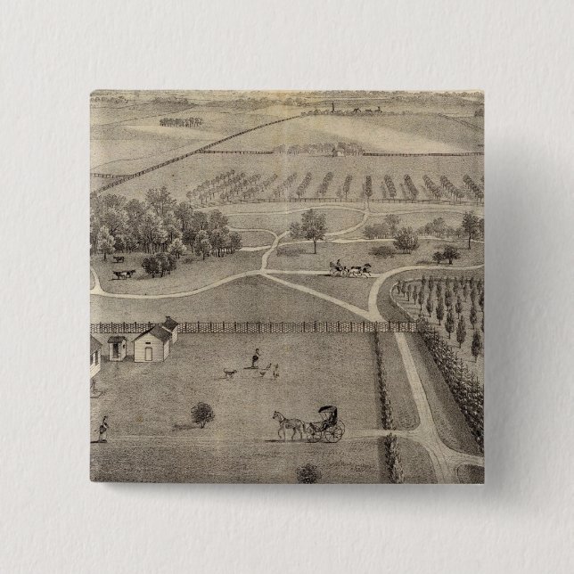 Central Park farm & residence of Geo S Park Pinback Button (Front)