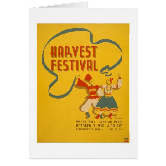 Central Park Harvest 1936 WPA Cards (Front)