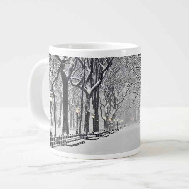 Central Park in Winter 2 Large Coffee Mug (Front Left)