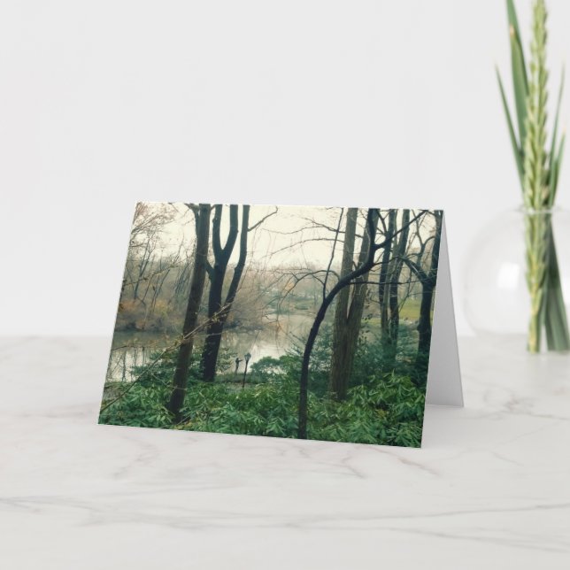 Central Park lake greeting card (Front)