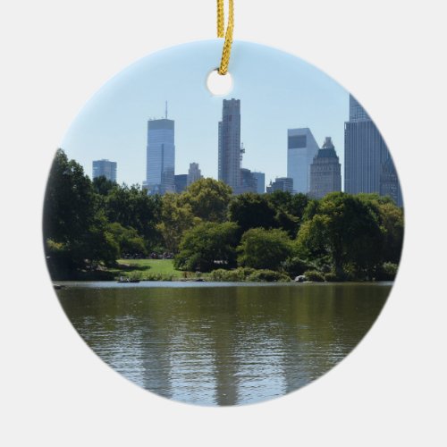 Central Park Lake New York City NYC Photography Ceramic Ornament