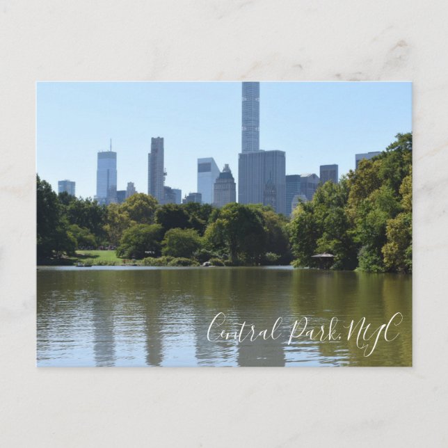 Central Park Lake New York City NYC Photography Postcard (Front)