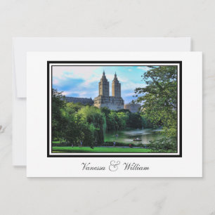 Central Park Lake, San Remo NYC Wedding Invitation