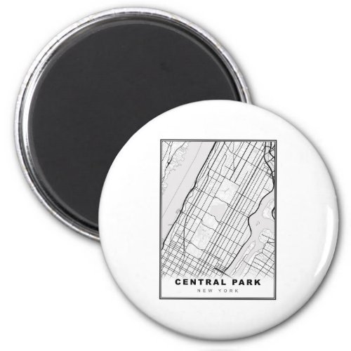 Central Park Manhattan Map Magnet