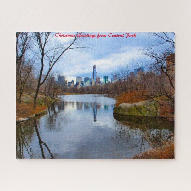 Central Park New York.Christmas Greetings Jigsaw Puzzle (Horizontal)