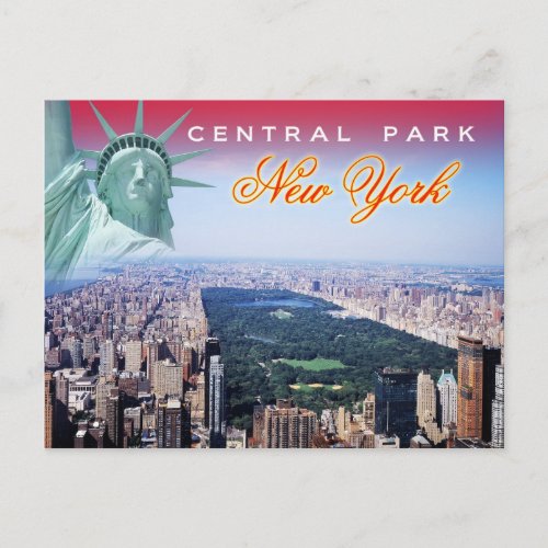 Central Park New York City _ aerial view Postcard