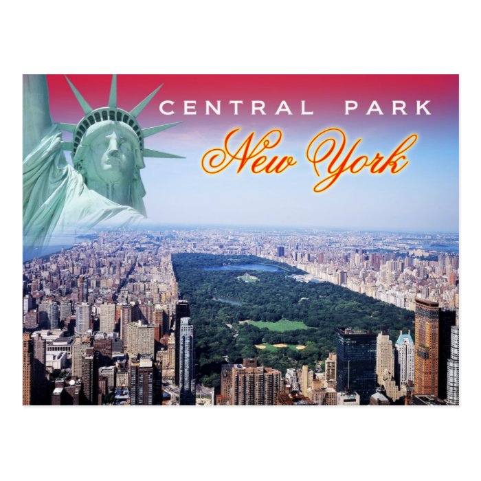 Central Park, New York City   aerial view Post Cards