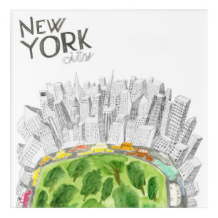 Central Park & New York City Collage Acrylic Print