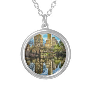 Central Park New York City NYC Silver Plated Necklace