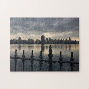 Central Park New York City Reservoir Sunrise Photo Jigsaw Puzzle