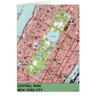 Central Park New York City Vintage Map