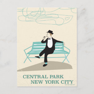 Central Park New York City vintage travel poster Postcard