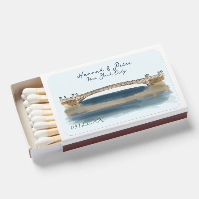 Central Park, New York City Wedding  Matchboxes (Front Open)