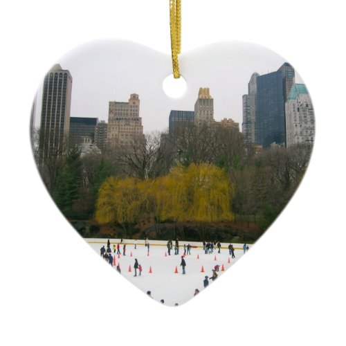 Central Park New York NY Wollman Ice Skating Rink Ceramic Ornament