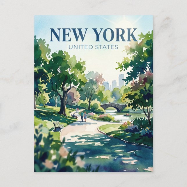 Central Park New York Postcard (Front)