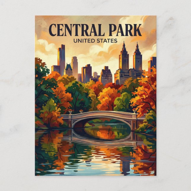 Central Park New York State Postcard (Front)