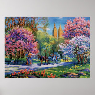 Central Park, New York Watercolor Poster